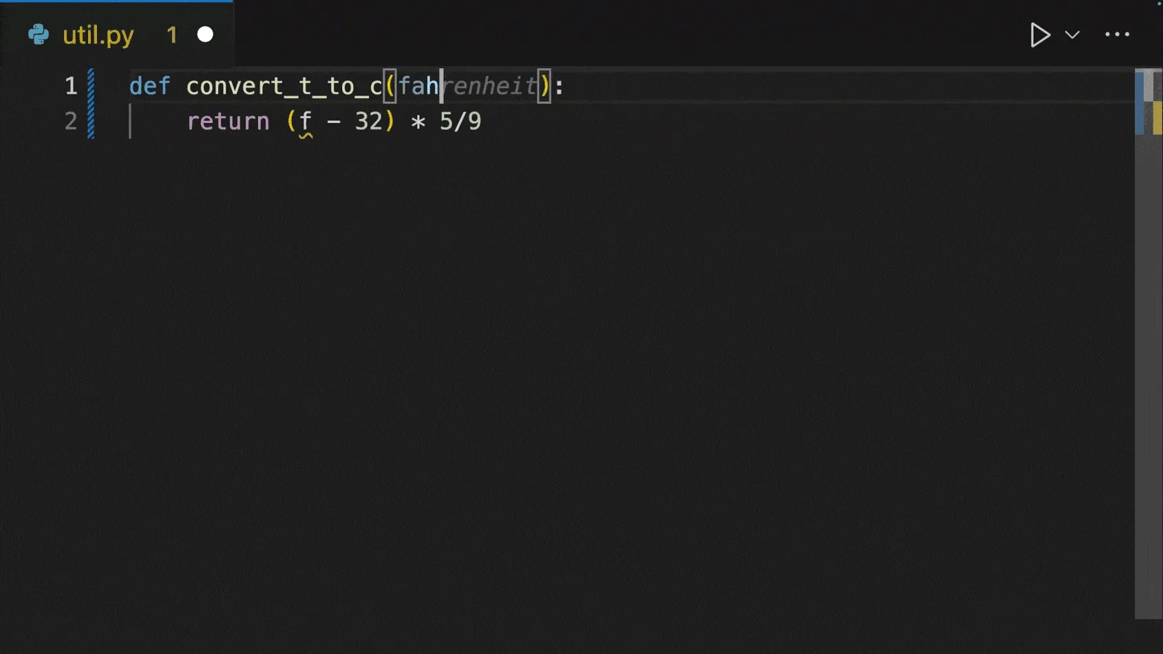 GitHub Copilot predicts the likely next edit, showing it in transparent green.